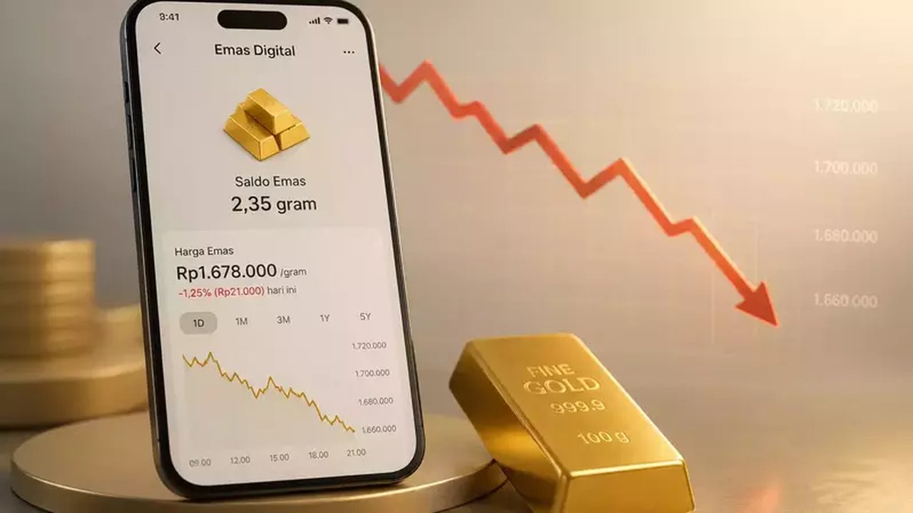 Harga Emas Digital Turun Selasa 30 Juni 2026: Rincian Per Platform